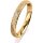 Ring 14 Karat Gelbgold 3.0 mm kristallmatt 1 Brillant G vs 0,025ct