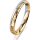 Ring 14 Karat Gelb-/Weissgold 3.0 mm diamantmatt
