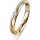 Ring 14 Karat Gelb-/Weissgold 3.0 mm l&auml;ngsmatt 1 Brillant G vs 0,025ct