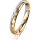 Ring 14 Karat Gelb-/Weissgold 3.0 mm diamantmatt 1 Brillant G vs 0,025ct