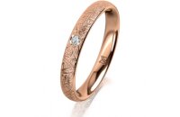 Ring 14 Karat Rotgold 3.0 mm kristallmatt 1 Brillant G vs...
