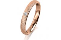 Ring 18 Karat Rotgold 3.0 mm kreismatt 1 Brillant G vs...