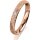 Ring 18 Karat Rotgold 3.0 mm kristallmatt 1 Brillant G vs 0,025ct