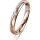 Ring 18 Karat Rot-/Weissgold 3.0 mm l&auml;ngsmatt 1 Brillant G vs 0,025ct