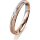 Ring 18 Karat Rot-/Weissgold 3.0 mm kristallmatt 1 Brillant G vs 0,025ct