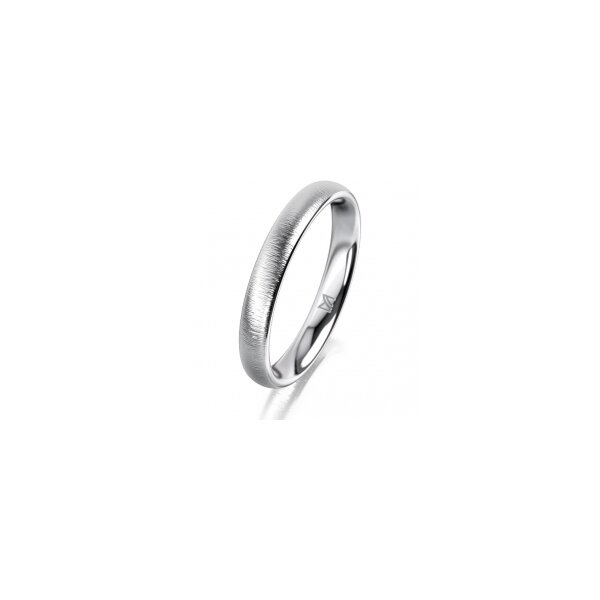 Ring 14 Karat Weissgold 3.0 mm sandmatt