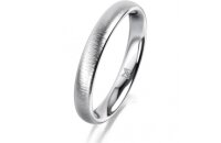 Ring 14 Karat Weissgold 3.0 mm sandmatt
