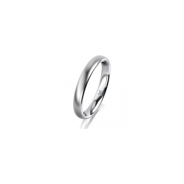 Ring 18 Karat Weissgold 3.0 mm l&auml;ngsmatt