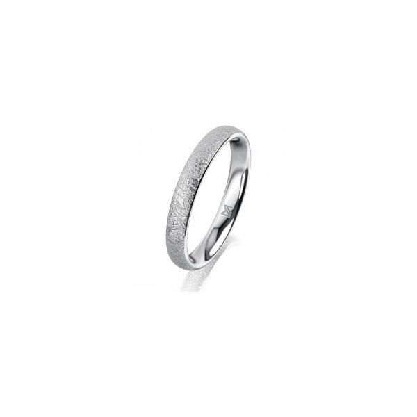 Ring 18 Karat Weissgold 3.0 mm kreismatt