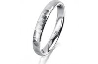 Ring 18 Karat Weissgold 3.0 mm diamantmatt