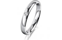 Ring 18 Karat Weissgold 3.0 mm poliert 1 Brillant G vs...