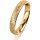 Ring 14 Karat Gelbgold 3.5 mm kristallmatt