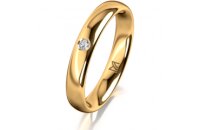 Ring 18 Karat Gelbgold 3.5 mm poliert 1 Brillant G vs...