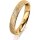Ring 18 Karat Gelbgold 3.5 mm kristallmatt 1 Brillant G vs 0,025ct