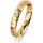 Ring 18 Karat Gelbgold 3.5 mm diamantmatt 1 Brillant G vs 0,025ct