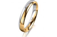 Ring 14 Karat Gelb-/Weissgold 3.5 mm poliert
