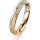 Ring 14 Karat Gelb-/Weissgold 3.5 mm kreismatt