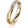 Ring 14 Karat Gelb-/Weissgold 3.5 mm diamantmatt