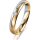 Ring 14 Karat Gelb-/Weissgold 3.5 mm längsmatt 1 Brillant G vs 0,025ct