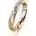 Ring 14 Karat Gelb-/Weissgold 3.5 mm sandmatt 1 Brillant G vs 0,025ct