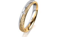 Ring 14 Karat Gelb-/Weissgold 3.5 mm kristallmatt 1...