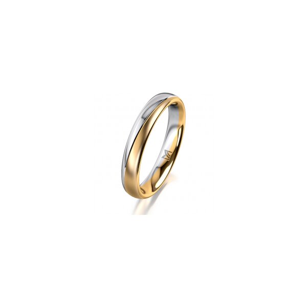 Ring 18 Karat Gelb-/Weissgold 3.5 mm l&auml;ngsmatt