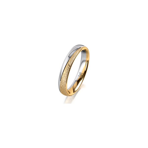 Ring 18 Karat Gelb-/Weissgold 3.5 mm kreismatt