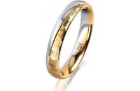 Ring 18 Karat Gelb-/Weissgold 3.5 mm diamantmatt
