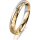 Ring 18 Karat Gelb-/Weissgold 3.5 mm diamantmatt