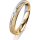 Ring 18 Karat Gelb-/Weissgold 3.5 mm kreismatt 1 Brillant G vs 0,025ct