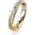 Ring 18 Karat Gelb-/Weissgold 3.5 mm kristallmatt 1 Brillant G vs 0,025ct