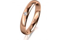 Ring 18 Karat Rotgold 3.5 mm poliert 1 Brillant G vs 0,025ct