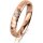 Ring 18 Karat Rotgold 3.5 mm diamantmatt 1 Brillant G vs 0,025ct