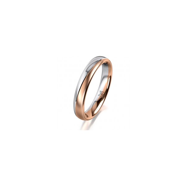Ring 14 Karat Rot-/Weissgold 3.5 mm l&auml;ngsmatt