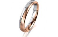 Ring 14 Karat Rot-/Weissgold 3.5 mm l&auml;ngsmatt