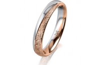 Ring 14 Karat Rot-/Weissgold 3.5 mm kristallmatt