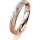 Ring 14 Karat Rot-/Weissgold 3.5 mm kristallmatt 1 Brillant G vs 0,025ct