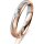 Ring 18 Karat Rot-/Weissgold 3.5 mm sandmatt 1 Brillant G vs 0,025ct