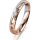 Ring 18 Karat Rot-/Weissgold 3.5 mm diamantmatt 1 Brillant G vs 0,025ct