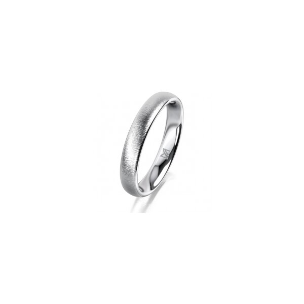 Ring 14 Karat Weissgold 3.5 mm sandmatt