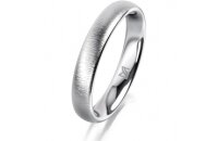 Ring 14 Karat Weissgold 3.5 mm sandmatt