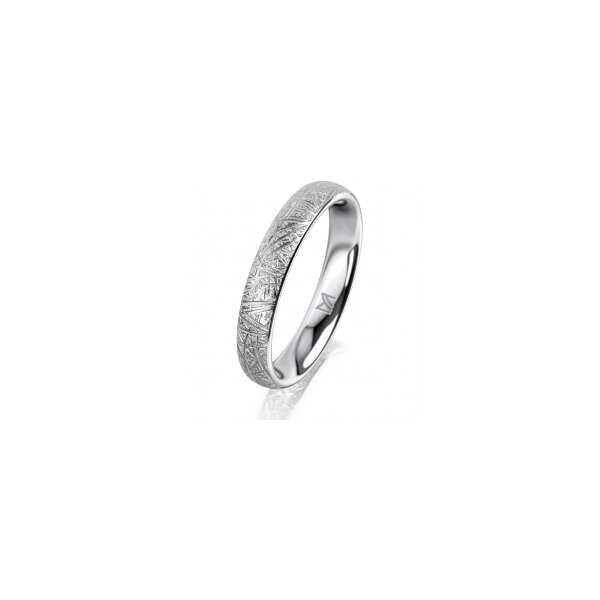 Ring 18 Karat Weissgold 3.5 mm kristallmatt