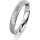 Ring 18 Karat Weissgold 3.5 mm kristallmatt