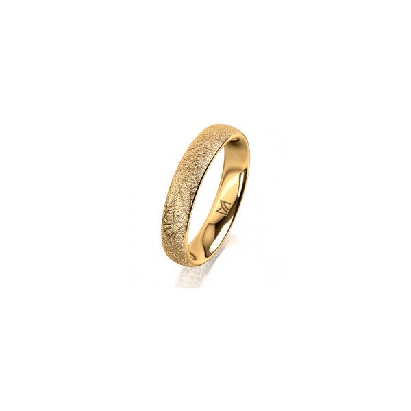 Ring 14 Karat Gelbgold 4.0 mm kristallmatt