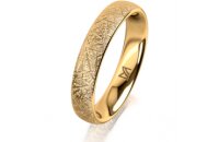 Ring 14 Karat Gelbgold 4.0 mm kristallmatt