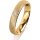 Ring 14 Karat Gelbgold 4.0 mm kristallmatt 1 Brillant G vs 0,025ct
