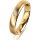 Ring 14 Karat Gelbgold 4.0 mm längsmatt 1 Brillant G vs 0,035ct