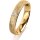 Ring 14 Karat Gelbgold 4.0 mm kristallmatt 1 Brillant G vs 0,035ct