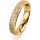 Ring 14 Karat Gelbgold 4.0 mm kristallmatt 5 Brillanten G vs Gesamt 0,035ct