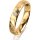 Ring 18 Karat Gelbgold 4.0 mm diamantmatt 1 Brillant G vs 0,025ct